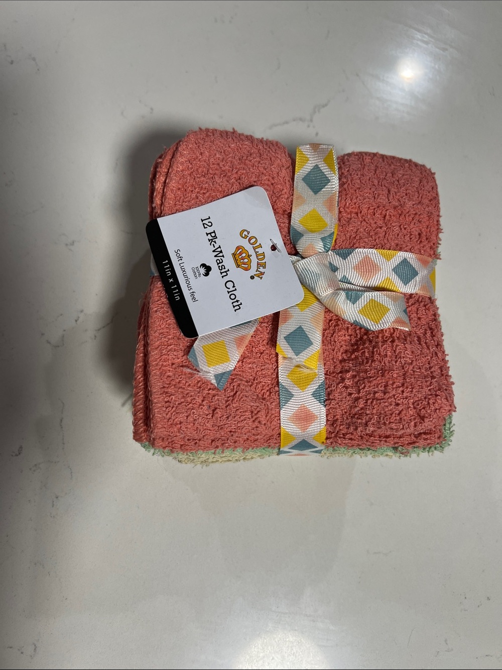 Coral Wash Cloth Set - 12 Pack
